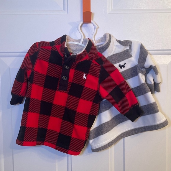 TWO - Carter's Three Quarter Button Sweaters - Size 3 Months - Picture 1 of 7